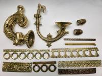 Элементы декора металл золотого цвета держатель для бра, подсвечик настенный