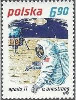 (1979-063) Марка Польша "Н. Армстронг и Аполлон 11"    Космические достижения II Θ