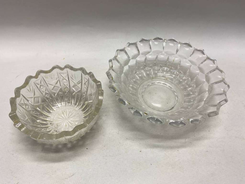 Салатник круглый хрусталь, 2 шт