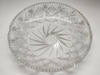 Блюдо круглое большое хрусталь СССР диаметр 33,5 см