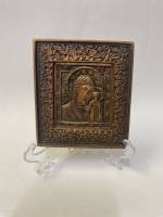 Икона Богородица Казанская медь