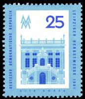 (1961-038) Марка Германия (ГДР) "Старая Биржа"    Ярмарка, Лейпциг II Θ