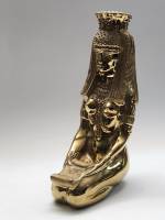 Статуэтка -подсвечник Клеопатра керамика позолота 25 см