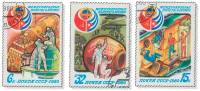 1980-081-83 Серия Набор марок 3 шт СССР 6 15 32 коп  Советско-Кубинский космический полёт III Θ
