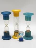 Часы песочные 4 штуки (3 по 3 минуты и 1 - на 7 секунд)