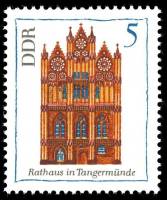 (1969-001) Марка Германия (ГДР) "Мэрия, Тангермюнд"    Архитектура II Θ