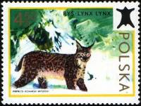 (1973-021) Марка Польша "Рысь"    Дикая природа III Θ