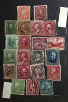 - Набор марок Разные страны 21 шт, США, Канада  Гашёные .  Θ