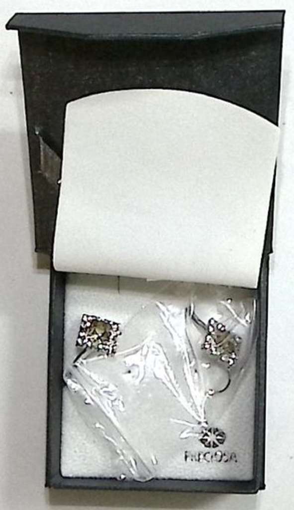 Серьги, нерж. сталь, кристаллы, Чехия, новые