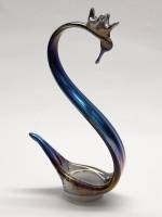 Статуэтка Царевна Лебедь цветное стекло СССР высота 18 см