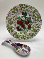 Декоративная тарелка, блюдо + ложка-подставка