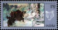 (1968-074) Марка Польша "Возвращение с медведем"   Охота в живописи II Θ