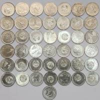 Набор монет 43 шт Приднестровье 1 рубль 2014-2020 г все разные