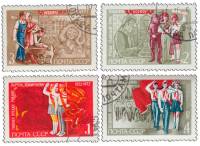 1972-033-36  Серия Набор марок (4 шт) СССР   Всесоюзная пионерская организация 50 лет II Θ