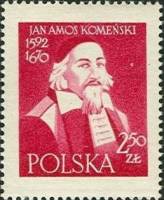 (1957-050) Марка Польша "Ян Амос Коменский"   300 лет изданию книги 'Opera didactica omnia' II Θ