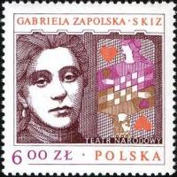 (1978-059) Марка Польша "Г. Запольская"    Польские драматурги II Θ