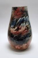 Ваза напольная керамика 37  см горы водопад пейзаж