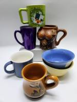 Кружки чашки 5 штук и пиалы/конфетницы 2 штуки керамика