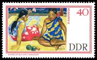 (1967-021) Марка Германия (ГДР) "Таитянки"    Галерея, Дрезден III O
