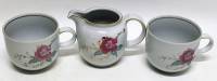 Чайные чашки 2 шт и молочник фарфор позолота Kanhla ГДР 