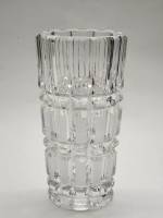 Ваза Праздник хрусталь ЛЗХС СССР 1960-е автор А. М. Остроумова высота 20 см овальный цилинр