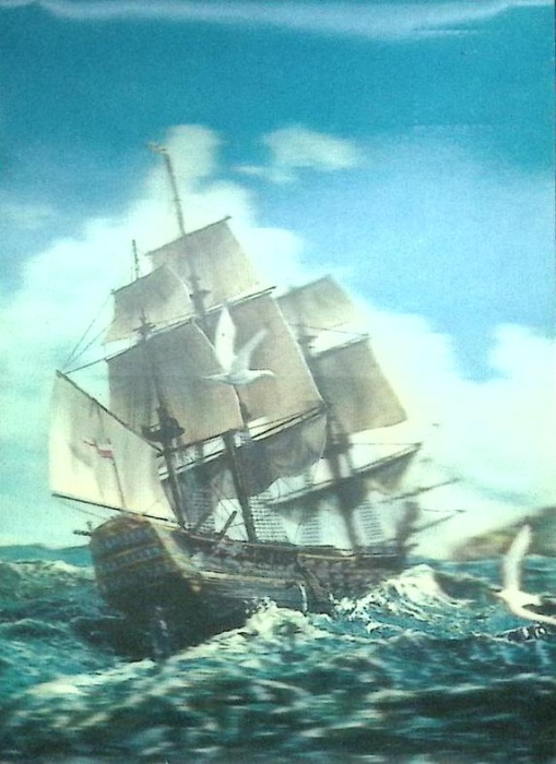 Стерео-открытка Корабль  , Япония   с. 