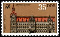 (1982-011) Марка Германия (ГДР) "Эрфурт"    Почтовые отделения II Θ