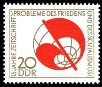 (1973-065) Марка Германия (ГДР) "Логотип"    Журнал “Проблемы мира и социализма” III Θ