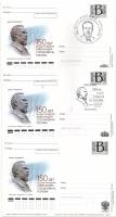 2009-год Почтовая карточка с литерой В Россия А.С. Попов 150 лет со дня рождения   3 шт   Разн виды 