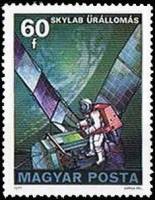 (1977-052) Марка Венгрия "Скайлэб"    Космические исследования  II Θ