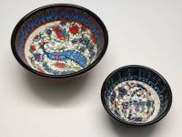 Пиалы 2 шт в восточном стиле ручная работа керамика рисунок павлин