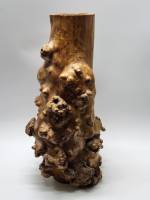 Ваза кашпо напольная из капа березы пень интерьерный высота 48 см