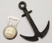 Сувенир штопор якорь и открывашка металл Рига СССР