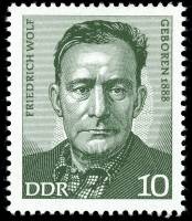 (1973-002) Марка Германия (ГДР) "Фридрих Вольф"    Известные личности III O
