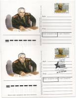 1998-086 Почтовая карточка Россия Р.Я. Малиновский 100 лет со дня рождения   2 шт   С гашением и без