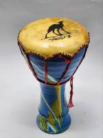 Барабан Дарбука глина кожа высота 22 см Тунис сост на фото