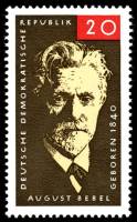 (1965-006) Марка Германия (ГДР) "Август Бебель"    Мемориалы III Θ