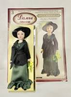 Кукла фарфор Дамы эпохи 3 Булгаковская Маргарита  с журналом