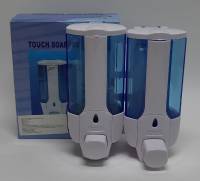 Дозатор для жидкого мыла, двойной, пластик 700 мл., Китай (сост. на фото)