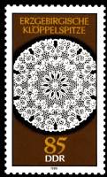 (1988-095) Марка Германия (ГДР) "Кружева 6"    Кружева Эржебирге II Θ