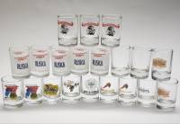 Стопки стекло 20 штук Георгиевская Настоящая русская водка и другие