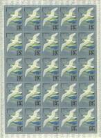 1978-052  Лист (25 м 5х5) СССР Снежный буревестник  Животный мир Антарктики III O