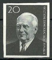 (1960-039) Марка Германия (ГДР) "Вильгельм Пик"    Смерть президента II O