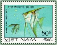 (1981-006) Марка Вьетнам "Скалярии"    Декоративные рыбки III Θ