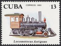 (1980-063) Марка Куба "Локомотив 2-4-0"    Локомотивы III Θ
