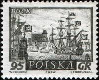 (1960-048) Марка Польша "Пуцк"   Исторические города №1 III Θ