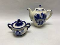 Чайник и сахарница Гжель