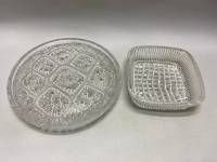 Салатник и блюдо хрусталь, стекло