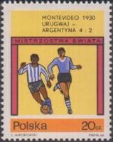 (1966-013) Марка Польша "Монтевидео 1930"   ЧМ по футболу 1982, Испания I Θ
