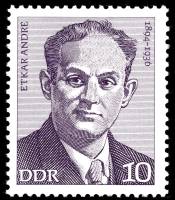 (1974-002) Марка Германия (ГДР) "Эткар Андре"    Деятели Рабочего движения III Θ